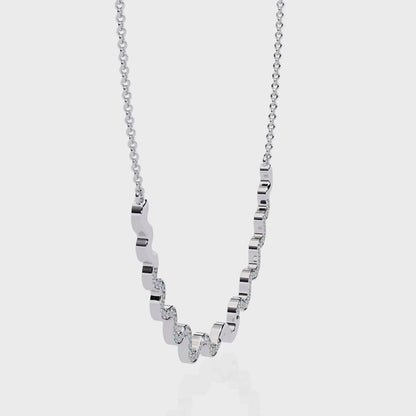 Pave Wave  Necklace