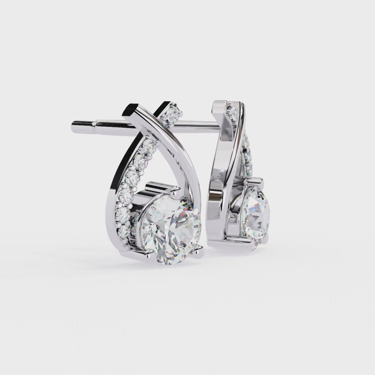 lab grown diamond studs earrings